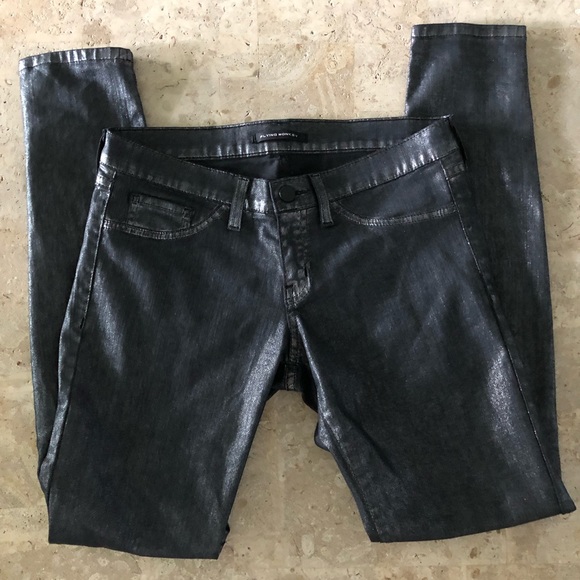 Flying Monkey Denim - Flying Monkey Black Metallic Skinny Jeans 28NWOT